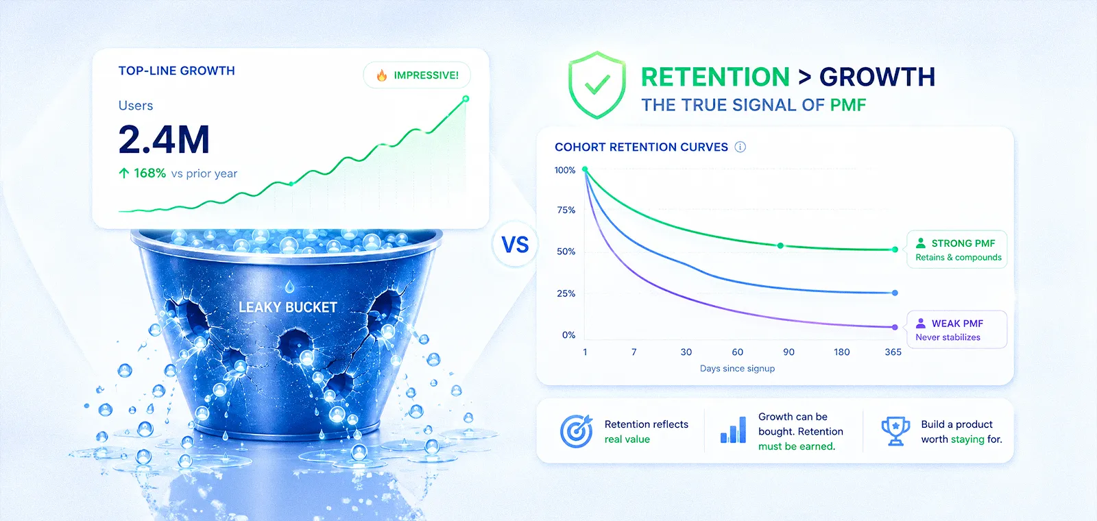 Retention Is the Real Product-Market Fit (Your Growth Chart Is Hiding It)