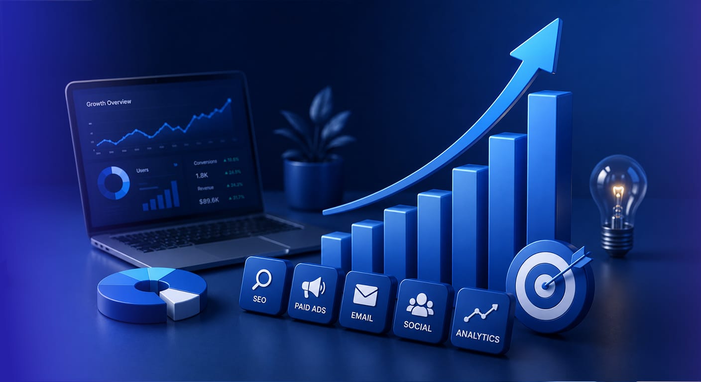 Growth marketing framework visualization