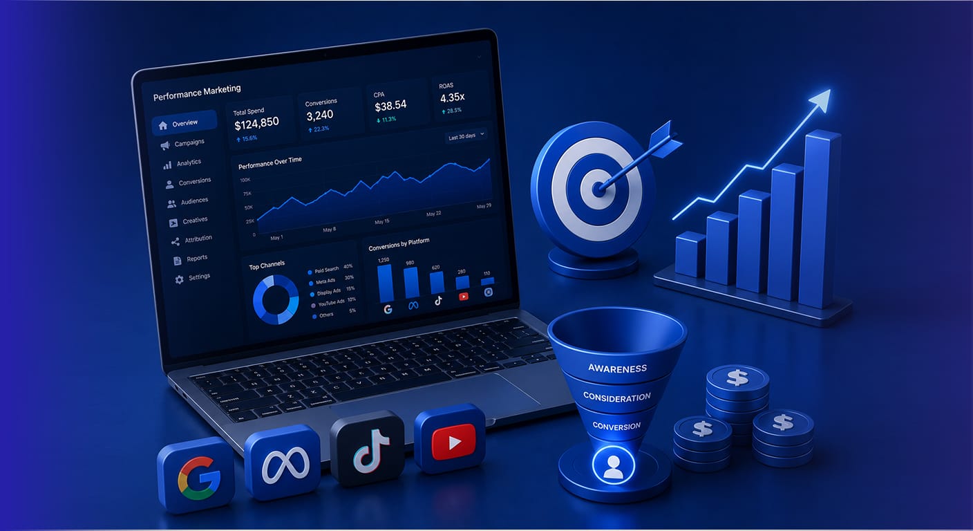 Performance marketing growth visualization